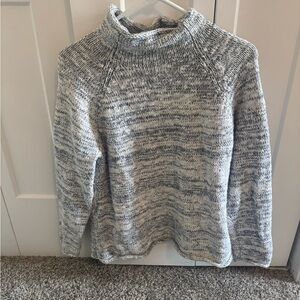 L.L. Bean Women's Marled Gray Turtleneck Sweater
